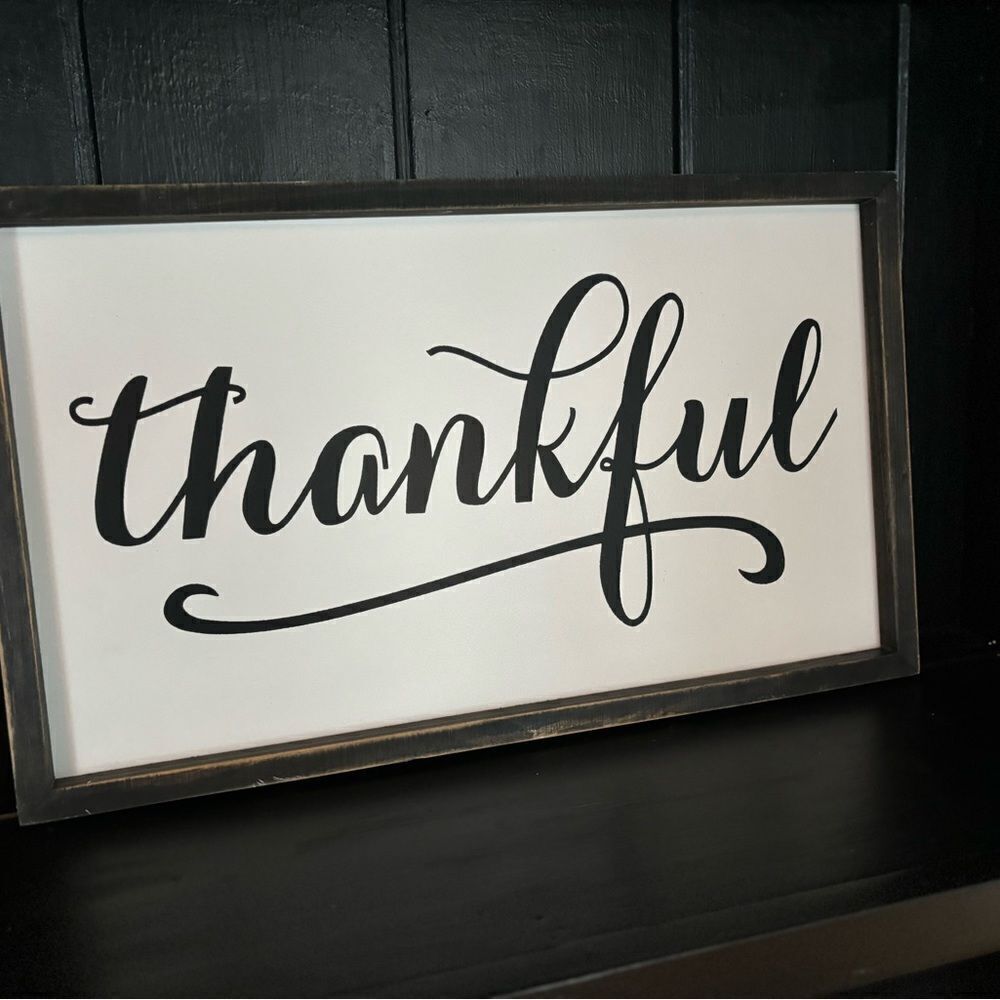 THANKFUL Wooden Sign